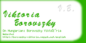 viktoria borovszky business card